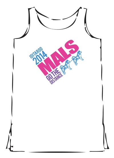 White Iditarod  Mals Go The  Distance Tank Top - front