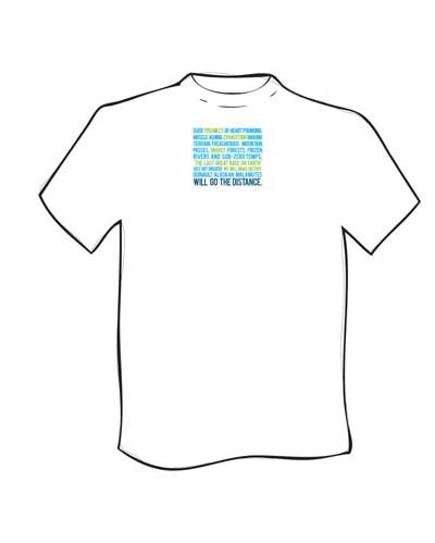 White Iditarod Mals Go The Distance TShirt - back